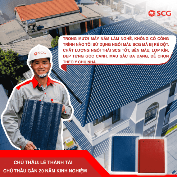 đánh giá ngói màu scg