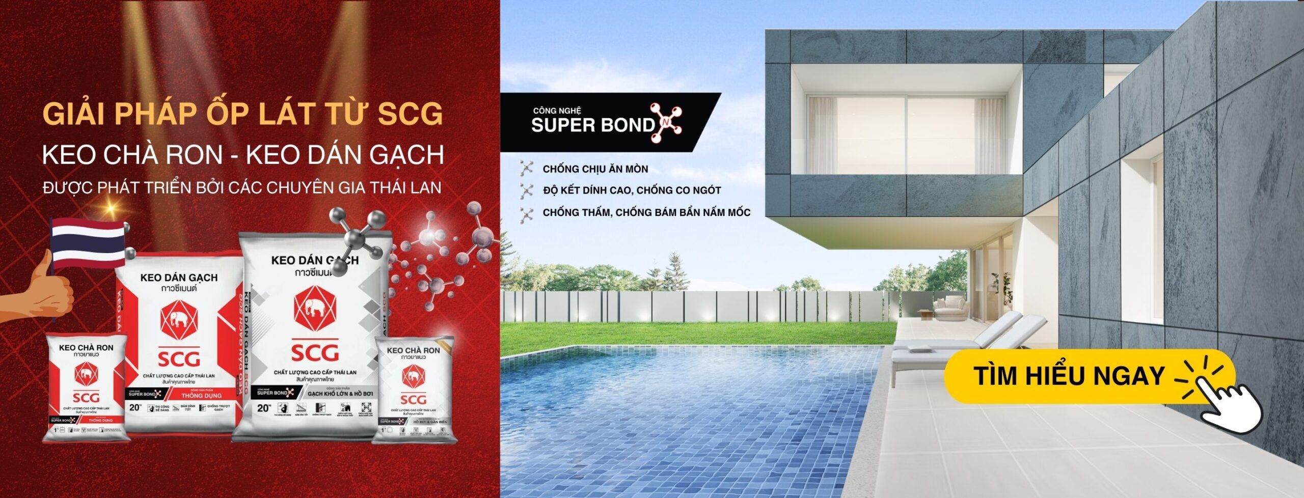 Keo chà ron - keo dán gạch SCG
