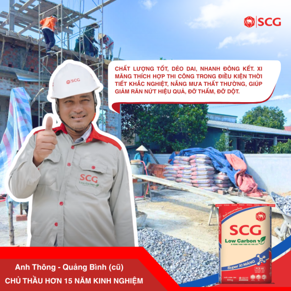 đánh giá khách hàng sử dụng xi măng scg
