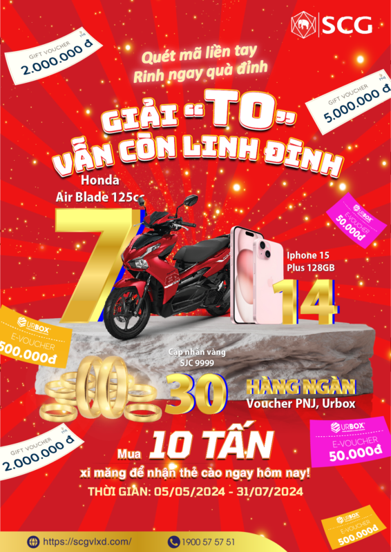 Cập nhật giải thưởng tháng 6