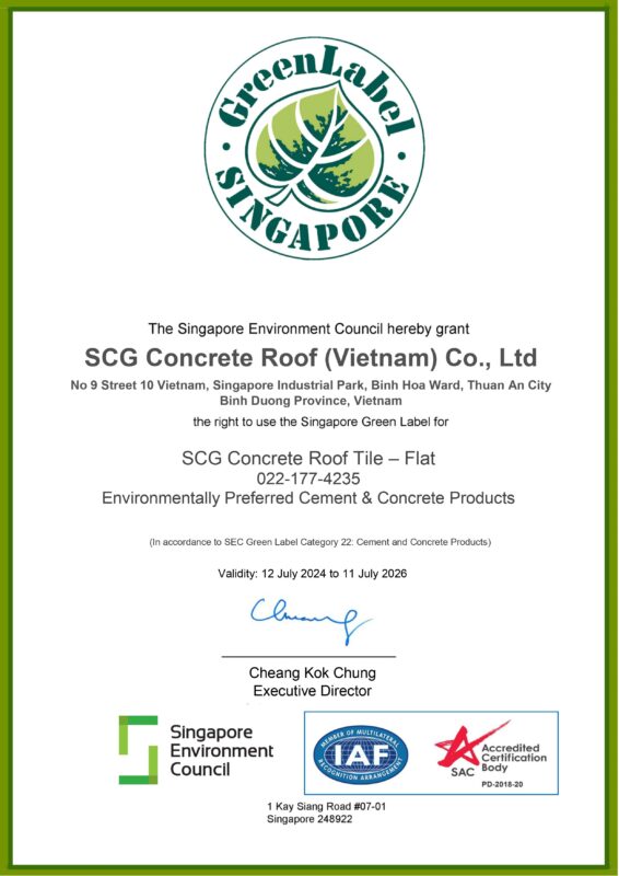 NGÓI MÀU SCG ĐẠT CHỨNG NHẬN NHÃN XANH SINGAPORE (GREEN LABEL SINGAPORE) 13 NGÓI MÀU SCG ĐẠT CHỨNG NHẬN NHÃN XANH SINGAPORE (GREEN LABEL SINGAPORE) Chung nhan ngoi 1 https://truyen.linhdev.online/ngoi-mau-scg-dat-chung-nhan-nhan-xanh-singapore-green-label-singapore/