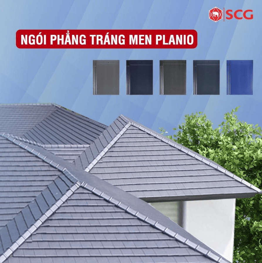 Ngói lợp tráng men SCG dạng phẳng Excella màu Diamond Grey 19 Ngói lợp tráng men SCG dạng phẳng Excella màu Diamond Grey giá ngói phẳng prime