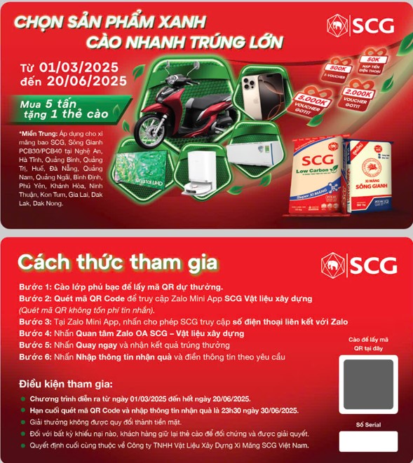 THỂ LỆ CHƯƠNG TRÌNH KHUYẾN MẠI “Chọn sản phẩm xanh – Cào nhanh trúng lớn” 9 THỂ LỆ CHƯƠNG TRÌNH KHUYẾN MẠI “Chọn sản phẩm xanh – Cào nhanh trúng lớn” 1 https://truyen.linhdev.online/the-cao-may-man-scg-2025/ Thẻ cào may mắn SCG 2025