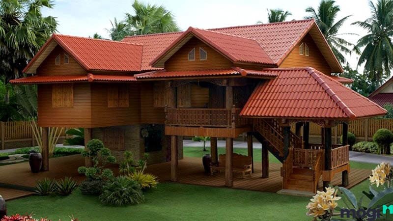 nhà sàn bê tông giả gỗ nhà sàn bê tông giả gỗ