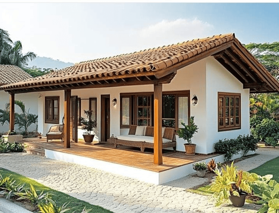 30+ mẫu nhà mái ngói đẹp, được yêu thích nhất 36 30+ mẫu nhà mái ngói đẹp, được yêu thích nhất mẫu nhà 3 gian lợp ngói