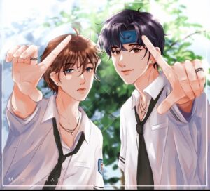 Mình vẽ hai bạn