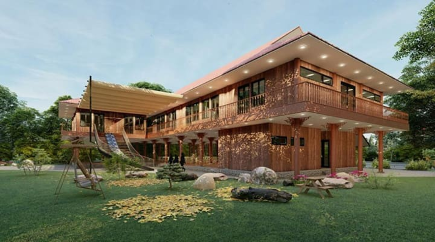 Bê tông giả gỗ làm nhà sàn, nhà thờ, lót sàn, hàng rào | Địa chỉ cung cấp bê tông giả gỗ 23 Bê tông giả gỗ làm nhà sàn, nhà thờ, lót sàn, hàng rào | Địa chỉ cung cấp bê tông giả gỗ mẫu nhà sàn bê tông giả gỗ đẹp