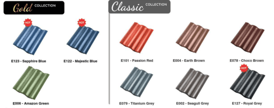 Ngói Màu SCG Elite Màu Titanium Grey E79 20 Ngói Màu SCG Elite Màu Titanium Grey E79 ngói sóng