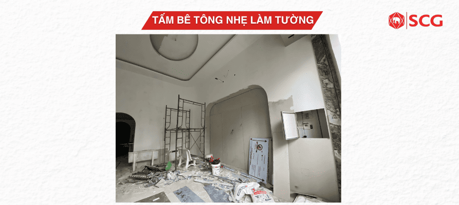 Ứng dụng bê tông nhẹ làm tường