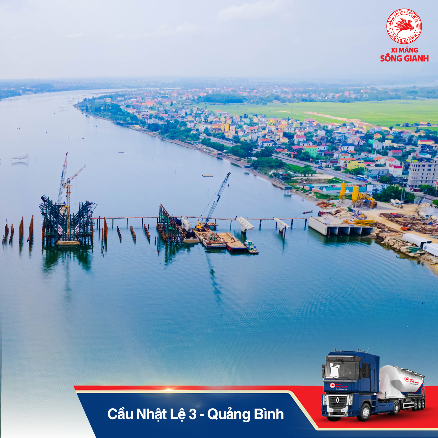 Công trình sử dụng xi măng Sông Gianh: Cầu Nhật Lệ 3 – Quảng Bình 2 Công trình sử dụng xi măng Sông Gianh: Cầu Nhật Lệ 3 – Quảng Bình Công trình sử dụng xi măng Sông Gianh: Cầu Nhật Lệ 3 – Quảng Bình