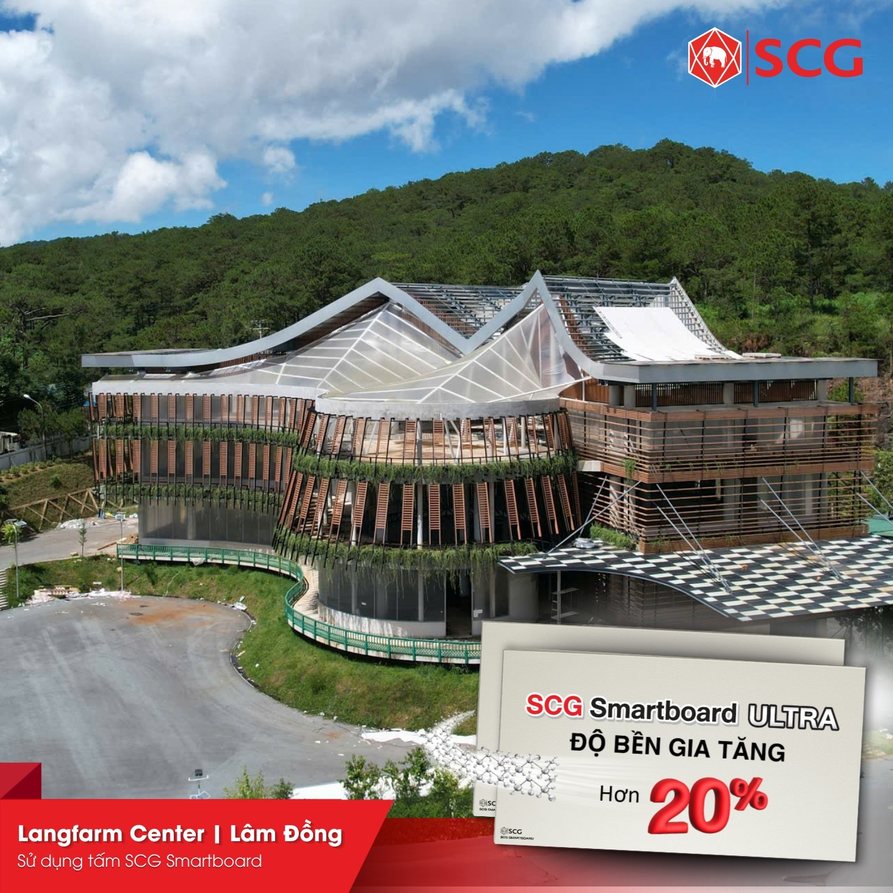 Công trình sử dụng tấm xi măng SCG Smartboard Ultra: Langfarm Center - Lâm Đồng 2 Công trình sử dụng tấm xi măng SCG Smartboard Ultra: Langfarm Center - Lâm Đồng Công trình sử dụng tấm xi măng SCG Smartboard Ultra: Langfarm Center